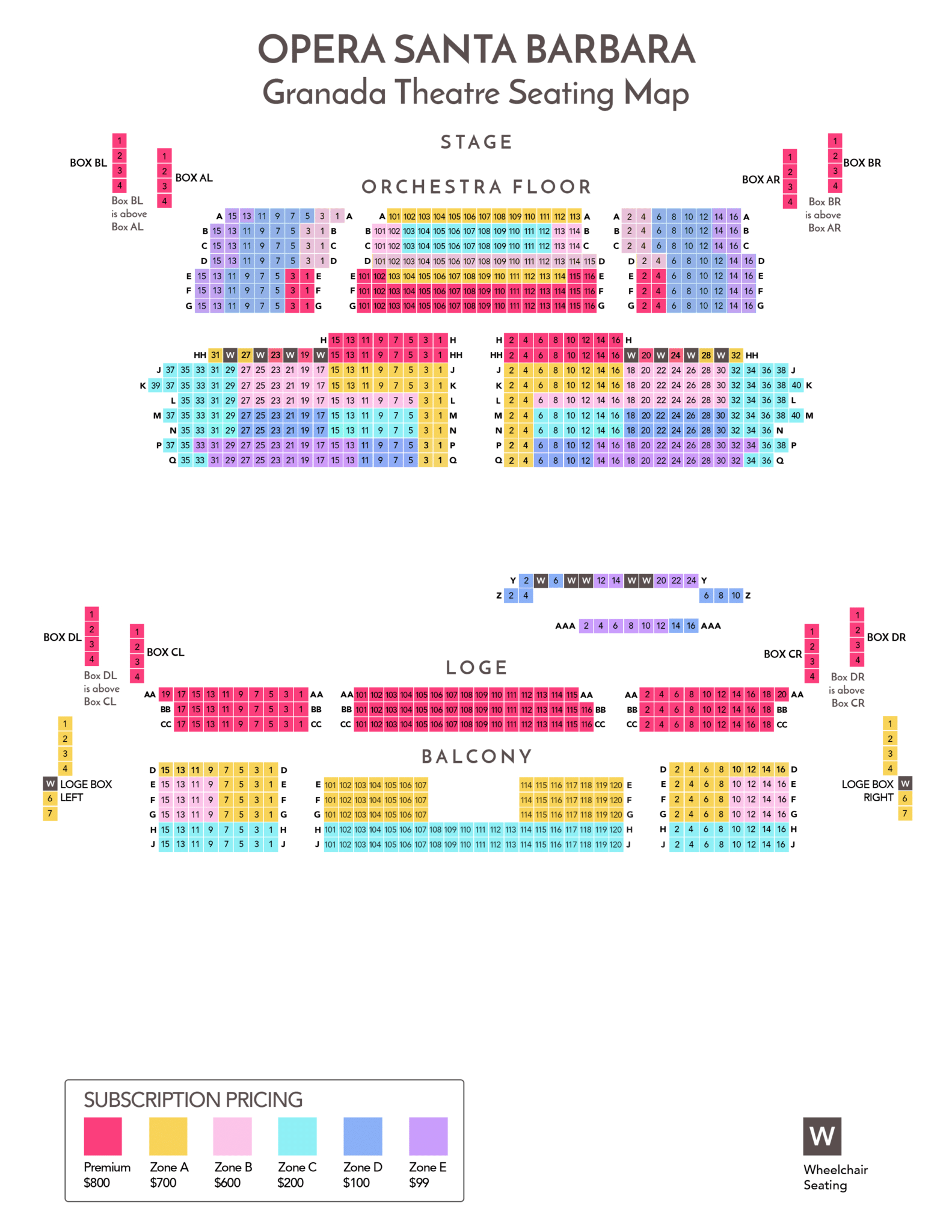Granada Seating Chart